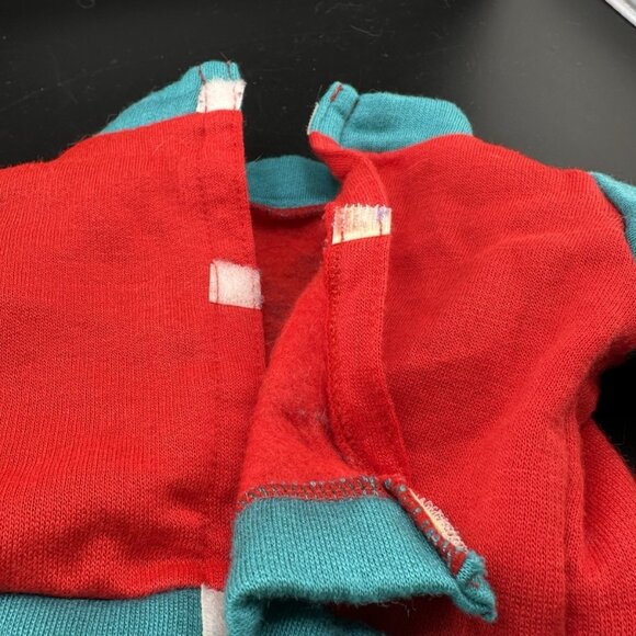 Vtg Cabbage Patch Kids Red Turquoise Green 31 Track Suit 1983 Coleco Shirt Doll - Picture 5 of 8